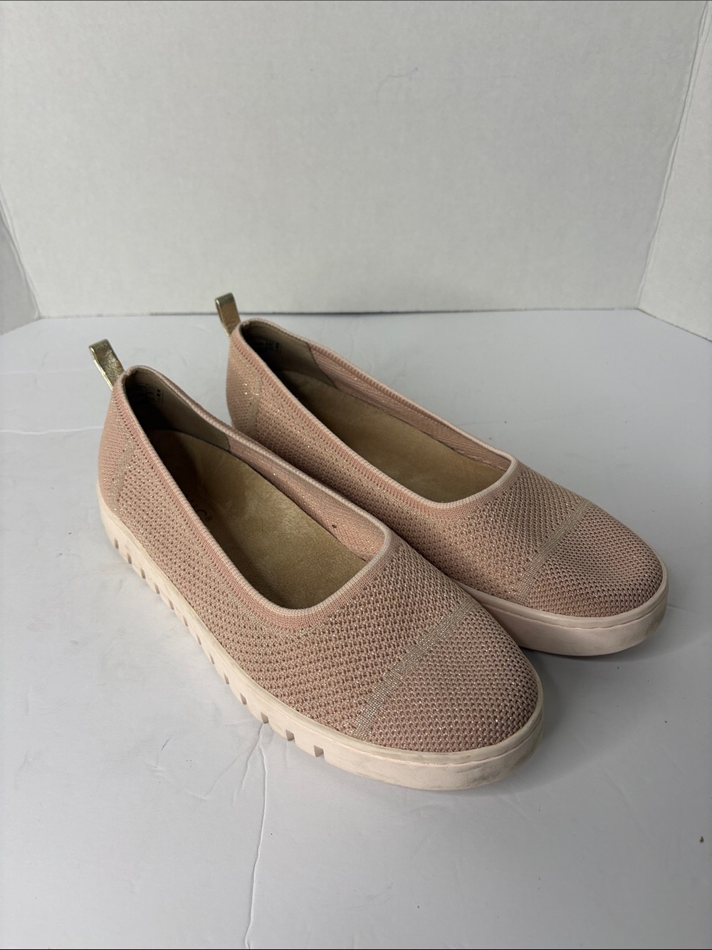 Vionic 360 Flex Slip-Ons Uptown Skimmer Blush Pink Knit